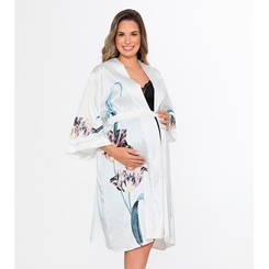 Robe Maternidade curto de cetim