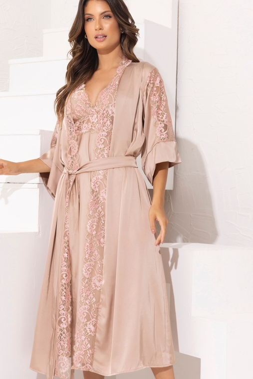 Robe midi com cetim premiun