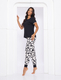 Pijama com calça jogger Animal print