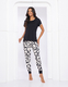 Pijama com calça jogger Animal print
