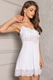 Camisola em Liganete com renda Chanttily