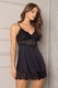 Camisola em Liganete com renda Chanttily