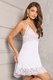 Camisola decotada com renda Chanttily