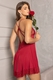 Camisola decotada com renda Chanttily