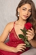 Camisola decotada com renda Chanttily