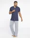 Pijama Masculino com botões em Malha Fria Premium