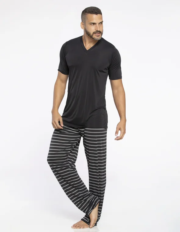 Pijama Masculino com Calça em Malha Fria Premium