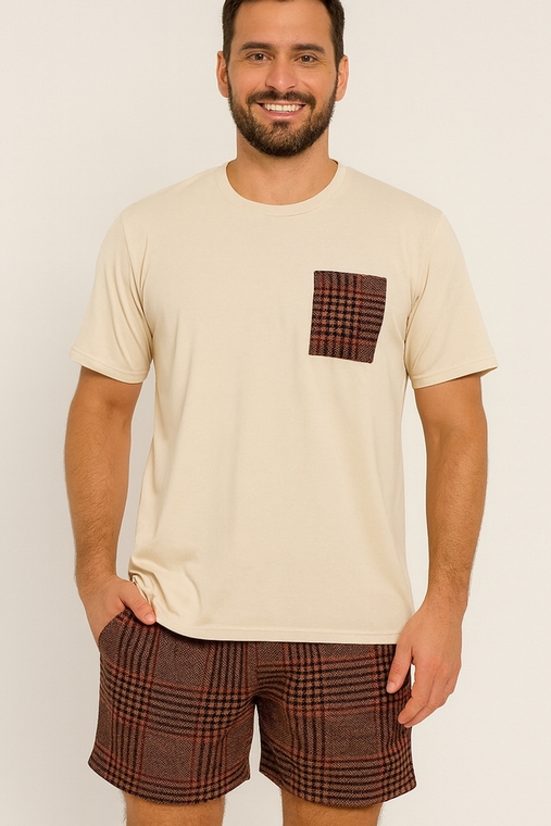 Pijama Masculino Família  em Algodão