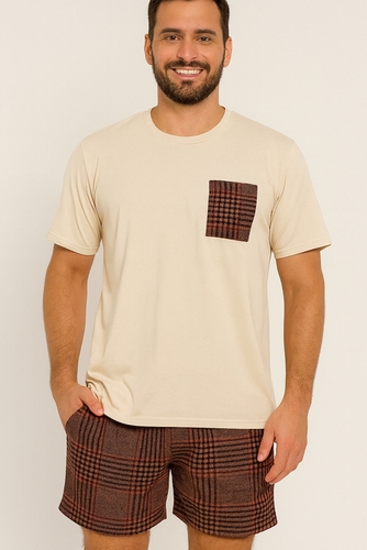 Pijama Masculino Família  em Algodão