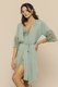 Robe Maternidade Feminino com Renda e Malha fria Amamentação Confortável
