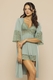 Robe Maternidade Feminino com Renda e Malha fria Amamentação Confortável