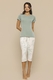 Pijama Capri Feminino em Ligante Confortável Respirável