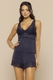 Pijama Curto de Alça com Renda Feminino Liganete Toque Gelado Leve Sensual