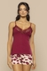 Pijama Curto de Alça com Renda Feminino Viscose Leve Respirável Conforto