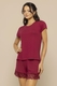 Pijama Feminino Manga Curta e Short Viscose Leve Respirável