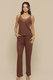 Pijama de Alça e Calça em Modal Feminino Toque Segunda Pele Ultra Macio