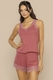 Pijama Feminino Regata com Short Lyocell Premium Toque Sedoso Leve