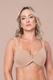 Sutiã Feminino Lycra com Bojo e Aro Básico Sustentação Alta Conforto Diário