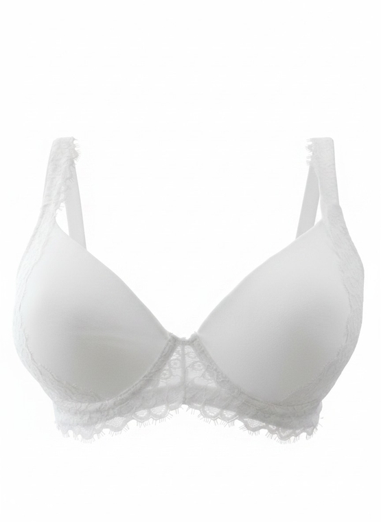 Sutiã Feminino Lycra com Renda Bojo e Aro Sustentação Alta Conforto e Elegância