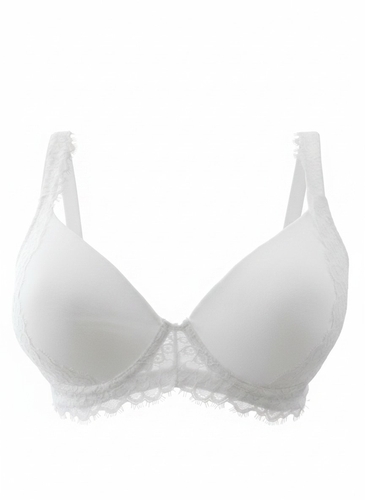Sutiã Feminino Lycra com Renda Bojo e Aro Sustentação Alta Conforto e Elegância