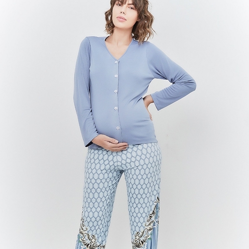 Pijama Longo com Abertura Frontal