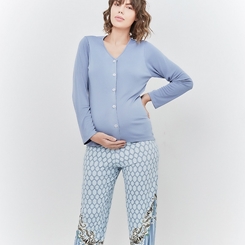 Pijama Longo com Abertura Frontal