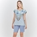 pijama feminino bermuda e manga curta