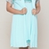 Robe gestante curto com manga de renda