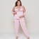 Pijama gestante de 3 peças com renda