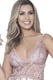Camisola com renda e liganete estampada