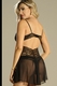 Camisola transparente preta