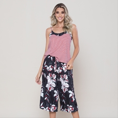 Pijama feminino floral