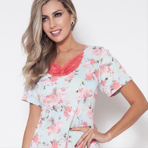 CAMISOLA COM MANGA PLUS SIZE