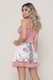 Camisola estampada com renda