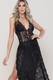 Camisola de renda longa sexy