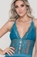 Camisola de renda longa sexy