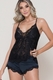 Pijama Baby doll de renda