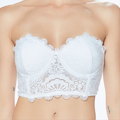 Sutiã Cropped Renda e Guipure