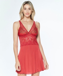 CAMISOLA CURTA DE TULE BORDADO