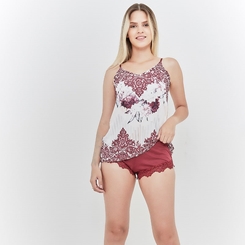 Pijama de alça curta