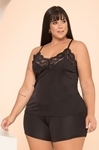Pijama de alça e short Plus