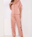Pijama Americano em cetim premium com estampa exclusiva