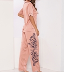 Pijama Americano em cetim premium com estampa exclusiva