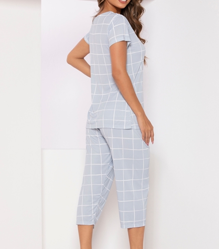 Pijama capri em malha liganete