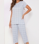 Pijama capri em malha liganete