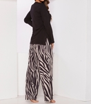 Pijama curto Blusa Canelada e calça cetim Premium