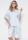Pijama bermuda e botões