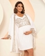Robe Curto com Detalhes de Renda em Cetim